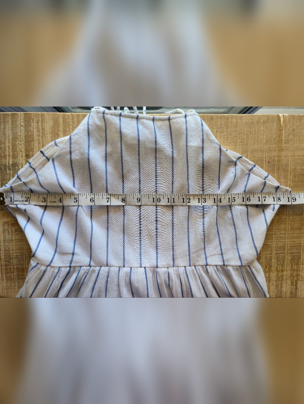 American Eagle Outfitters White Maxi Dress with Blue Stripes - Picture 11 of 11